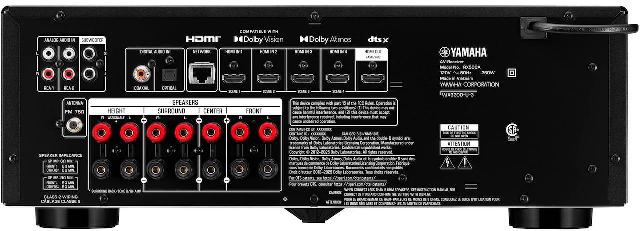 yamaha-rx500a-back