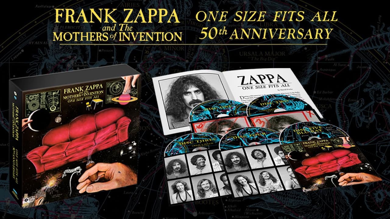 50th Anniversary 4CD/1Bluray Edition of Frank Zappa's 1975 One Size Fits All Delivers Immersive Dolby Atmos Experience Plus Archival Rarity Riches